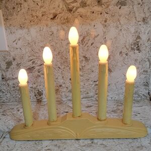 VTG  5 Light Candolier Drip Candle Electric Candelabra NOMA Christmas WORKING